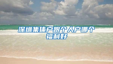 深圳集体户跟个人户哪个福利好