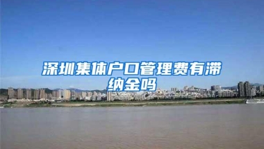 深圳集体户口管理费有滞纳金吗