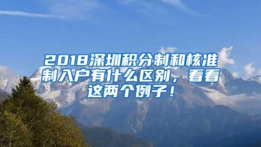 2018深圳积分制和核准制入户有什么区别，看看这两个例子！