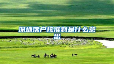 深圳落户核准制是什么意思