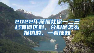 2022年深圳社保一二三档有何区别，分别是怎么报销的，一看便知