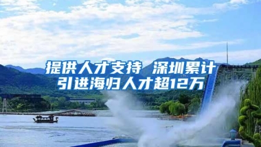 提供人才支持 深圳累计引进海归人才超12万