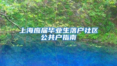 上海应届毕业生落户社区公共户指南