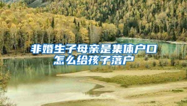 非婚生子母亲是集体户口怎么给孩子落户