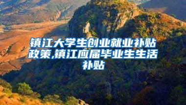 镇江大学生创业就业补贴政策,镇江应届毕业生生活补贴