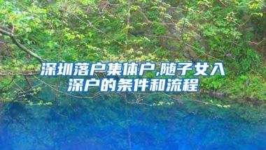 深圳落户集体户,随子女入深户的条件和流程