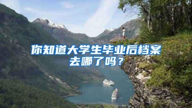 你知道大学生毕业后档案去哪了吗？