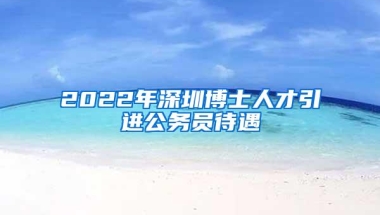 2022年深圳博士人才引进公务员待遇