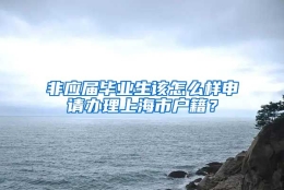 非应届毕业生该怎么样申请办理上海市户籍？