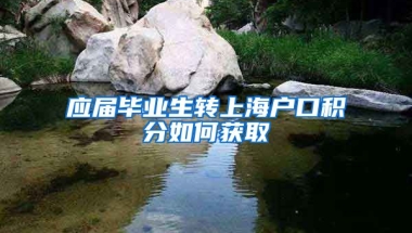 应届毕业生转上海户口积分如何获取