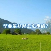 毕业生补贴怎么申请？
