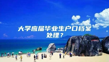 大学应届毕业生户口档案处理？