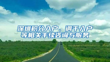 深圳积分入户、调干入户等相关手续咨询与服务