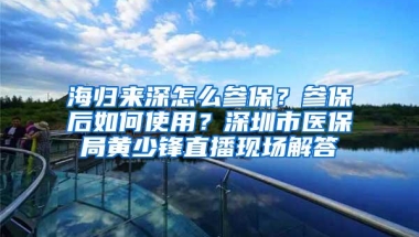 海归来深怎么参保？参保后如何使用？深圳市医保局黄少锋直播现场解答