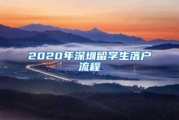 2020年深圳留学生落户流程