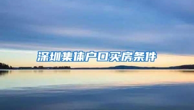 深圳集体户口买房条件
