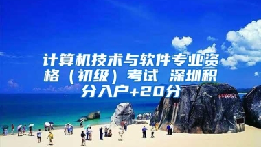 计算机技术与软件专业资格（初级）考试 深圳积分入户+20分