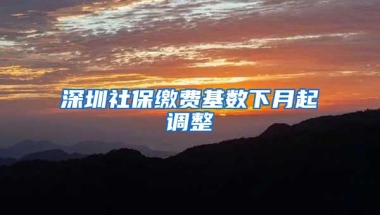 深圳社保缴费基数下月起调整