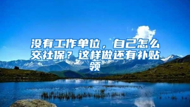没有工作单位，自己怎么交社保？这样做还有补贴领