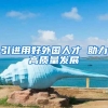 引进用好外国人才 助力高质量发展