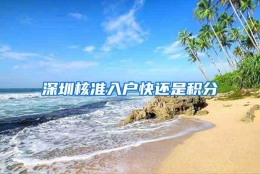 深圳核准入户快还是积分