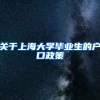 关于上海大学毕业生的户口政策
