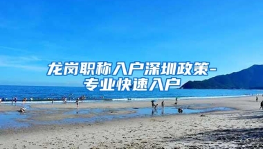 龙岗职称入户深圳政策-专业快速入户