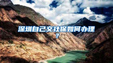 深圳自己交社保如何办理？