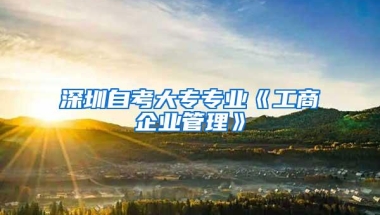 深圳自考大专专业《工商企业管理》