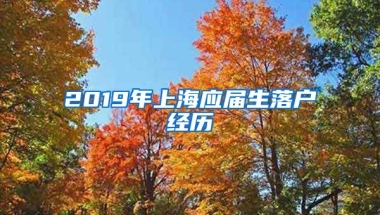 2019年上海应届生落户经历