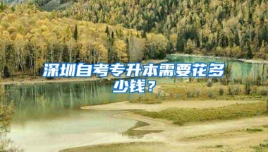 深圳自考专升本需要花多少钱？