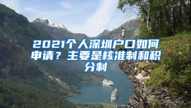 2021个人深圳户口如何申请？主要是核准制和积分制