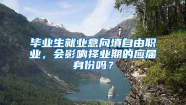 毕业生就业意向填自由职业，会影响择业期的应届身份吗？