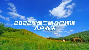 2022深圳三胎入户核准入户办法