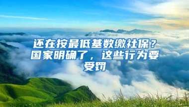 还在按最低基数缴社保？国家明确了，这些行为要受罚
