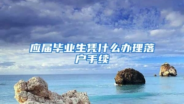 应届毕业生凭什么办理落户手续
