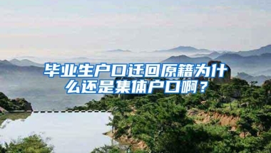 毕业生户口迁回原籍为什么还是集体户口啊？