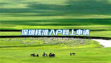 深圳核准入户网上申请