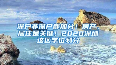 深户非深户都加分！房产、居住是关键！2020深圳这区学位划分