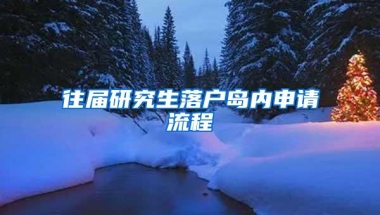 往届研究生落户岛内申请流程