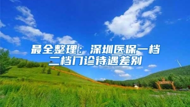 最全整理：深圳医保一档二档门诊待遇差别