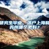 研究生毕业，落户上海和苏州哪个更好？