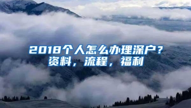2018个人怎么办理深户？资料，流程，福利