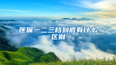 医保一二三档到底有什么区别