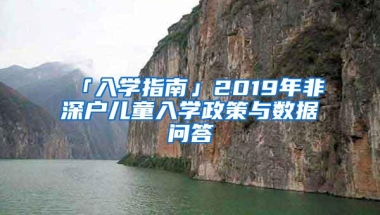 「入学指南」2019年非深户儿童入学政策与数据问答