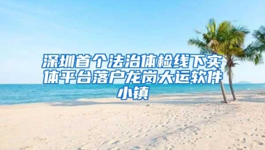 深圳首个法治体检线下实体平台落户龙岗大运软件小镇