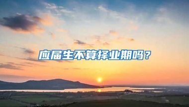 应届生不算择业期吗？