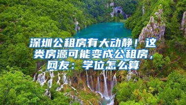 深圳公租房有大动静！这类房源可能变成公租房，网友：学位怎么算