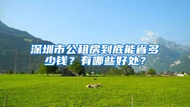 深圳市公租房到底能省多少钱？有哪些好处？
