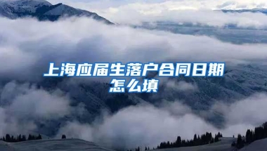上海应届生落户合同日期怎么填